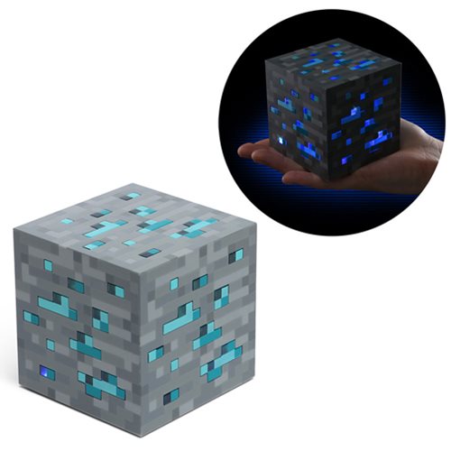Minecraft Light-Up Diamond Ore Statue